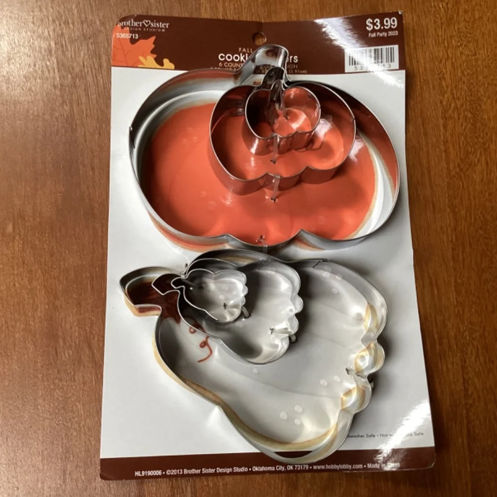 Fall Party Cookie Cutters New with tag 2 packs